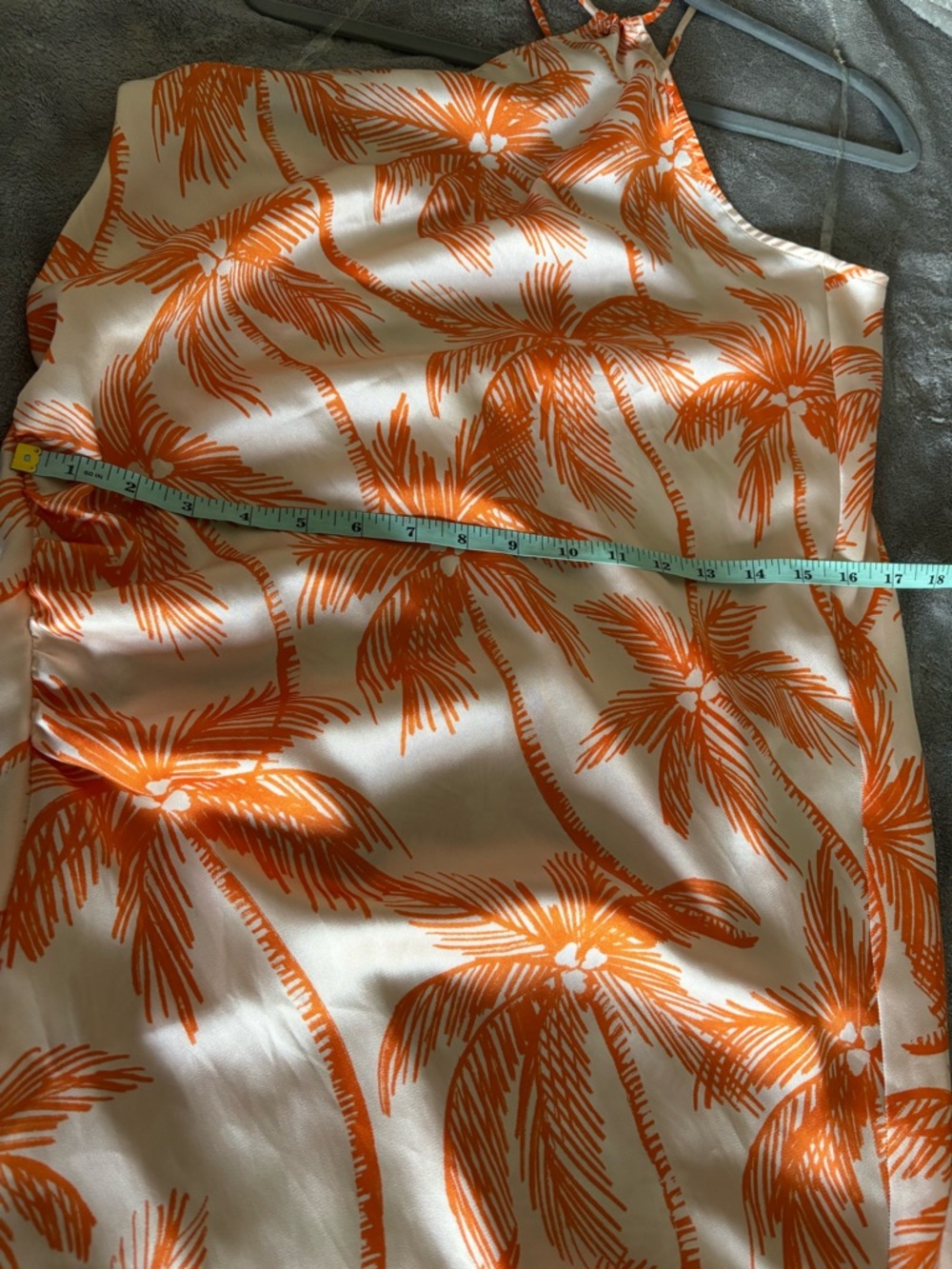 Alani Noelle Women’s One-Shoulder Orange Palm Print Midi Dress size M - Picture 9 of 10
